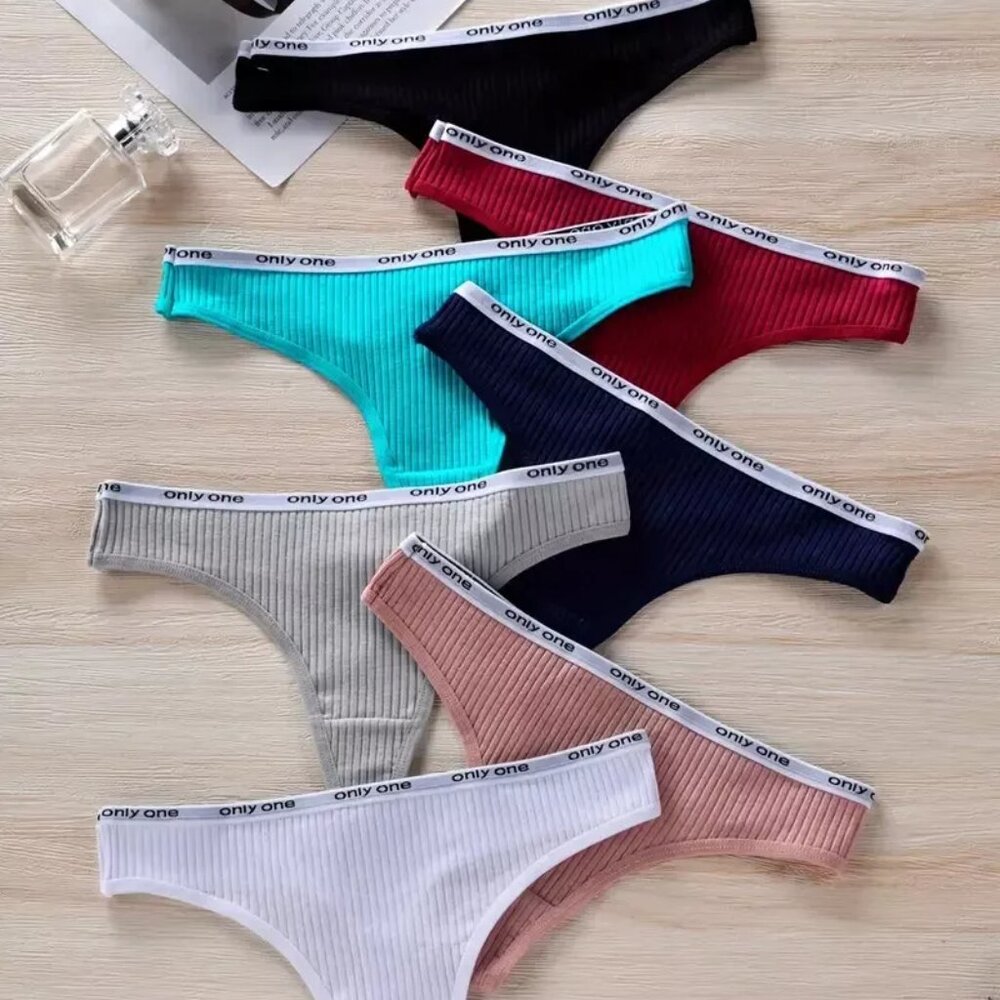 7-Pc Soft Cotton Thongs